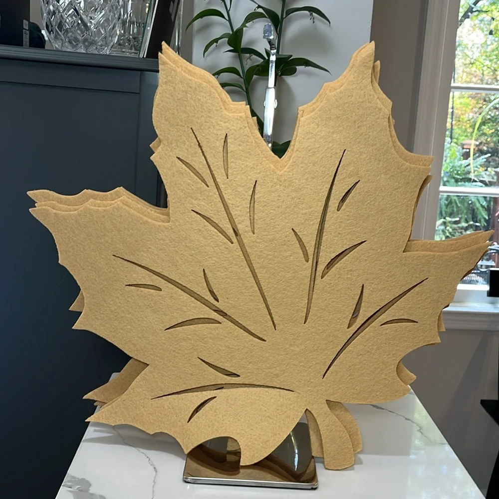 Yellow Felt Maple Leaf Placemats Mats Set of 5 Bed Bath & Beyond